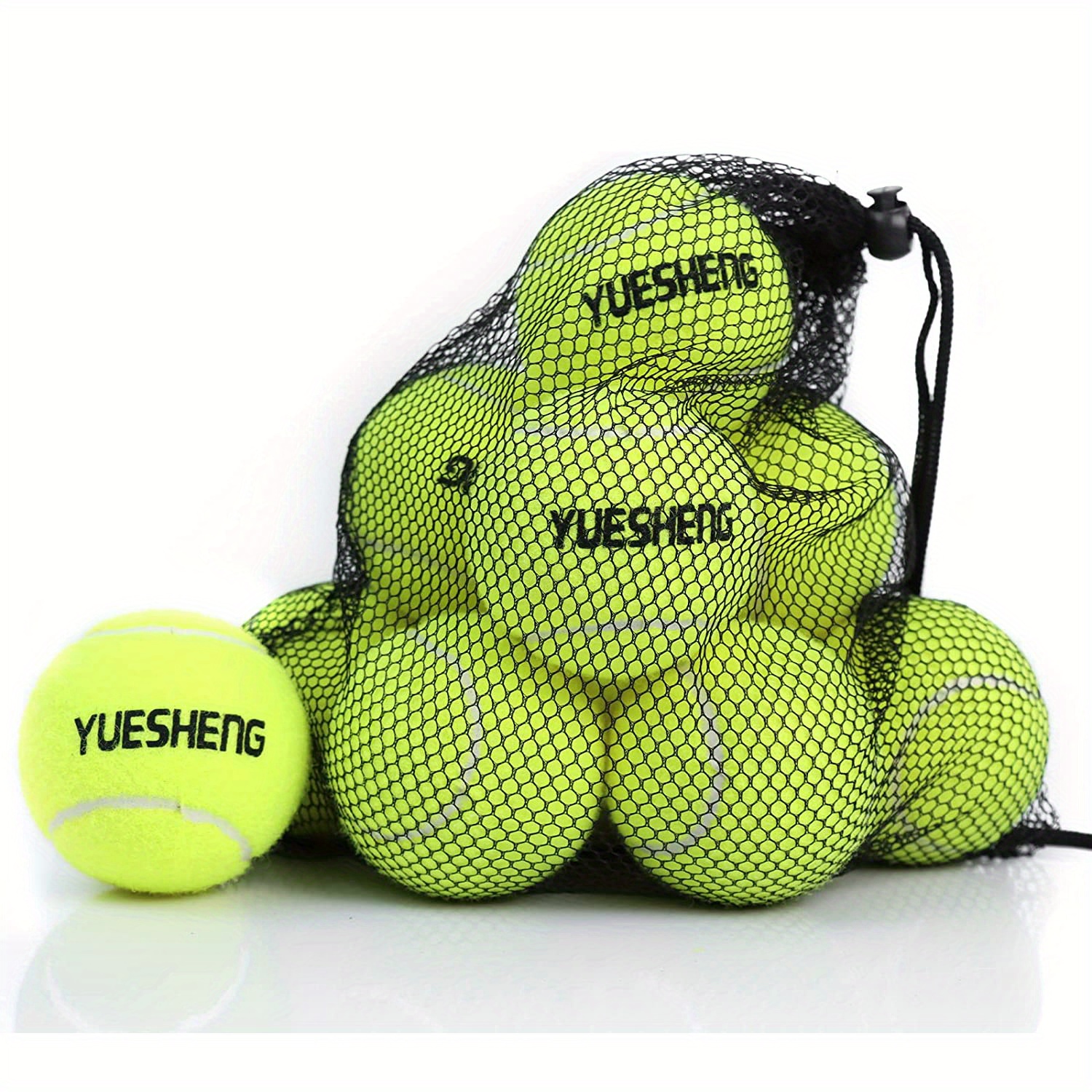 12pcs Balles De Tennis Avec Sac De Rangement En Maille, Pour L'entraînement  Des Débutants Avancés - Temu France