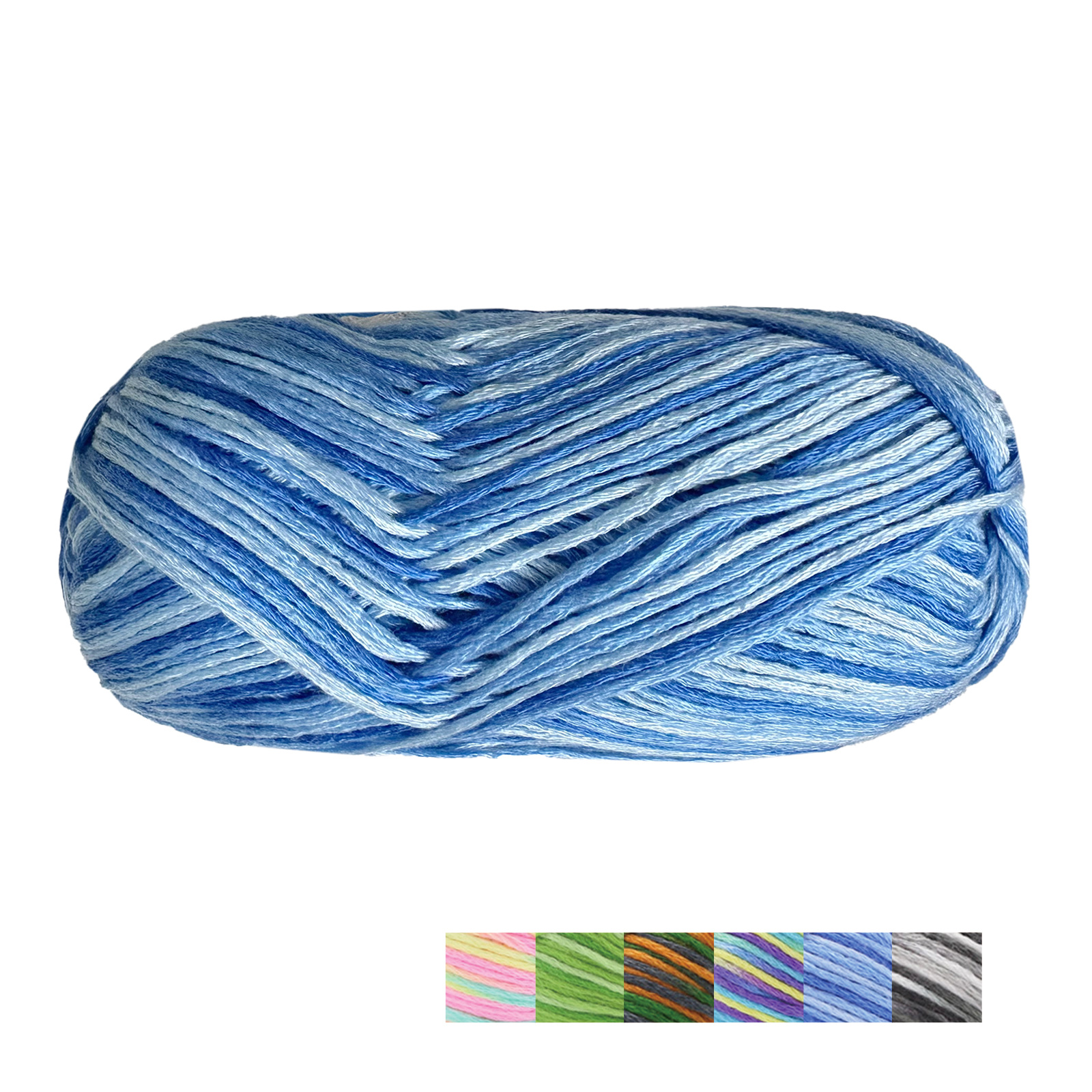 Sky Blue Cotton Yarn for Knitting Crocheting Machine Knitting
