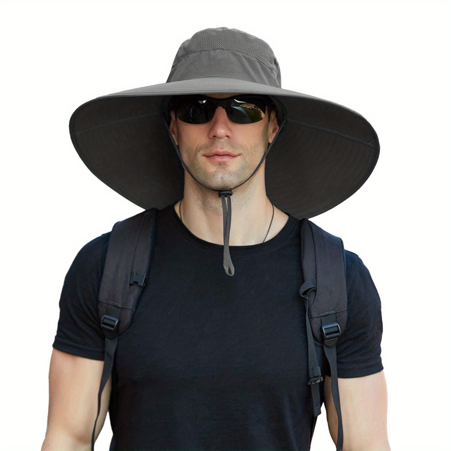 Upf50+ Breathable Mesh Sun Hat Men Waterproof Bucket Hat - Temu