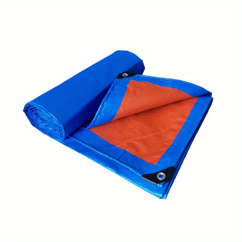 Blue Tarpaulin Tarp Canvas Waterprood Camping Poly Tarps Cover Sheet Truck  UV PE