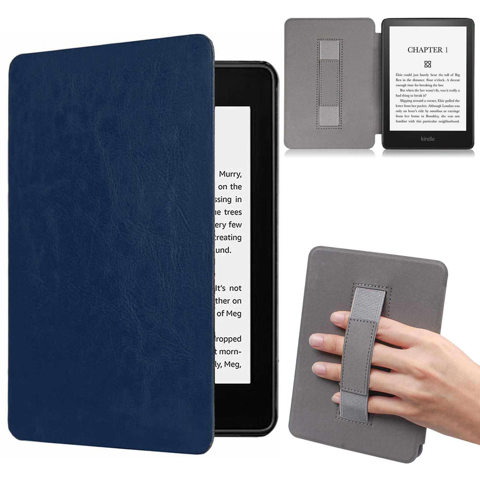 Pour L'étui Kindle Paperwhite 2021, Une Couverture En Cuir PU Durable Avec  Fonction De Veille Automatique, Une Fonction De Sangle Pour La Main  Convient À Kindle Paperwhite 11ème Génération De 6,8 Pouces