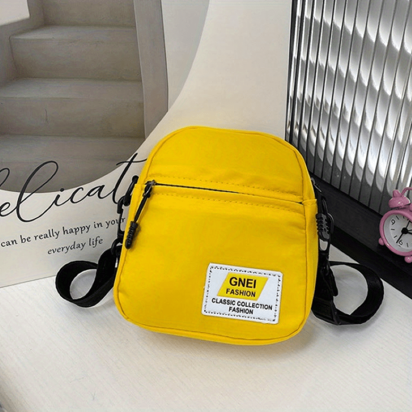 Yellow Messenger Bag for Women Men Crossbody Shoulder Bag