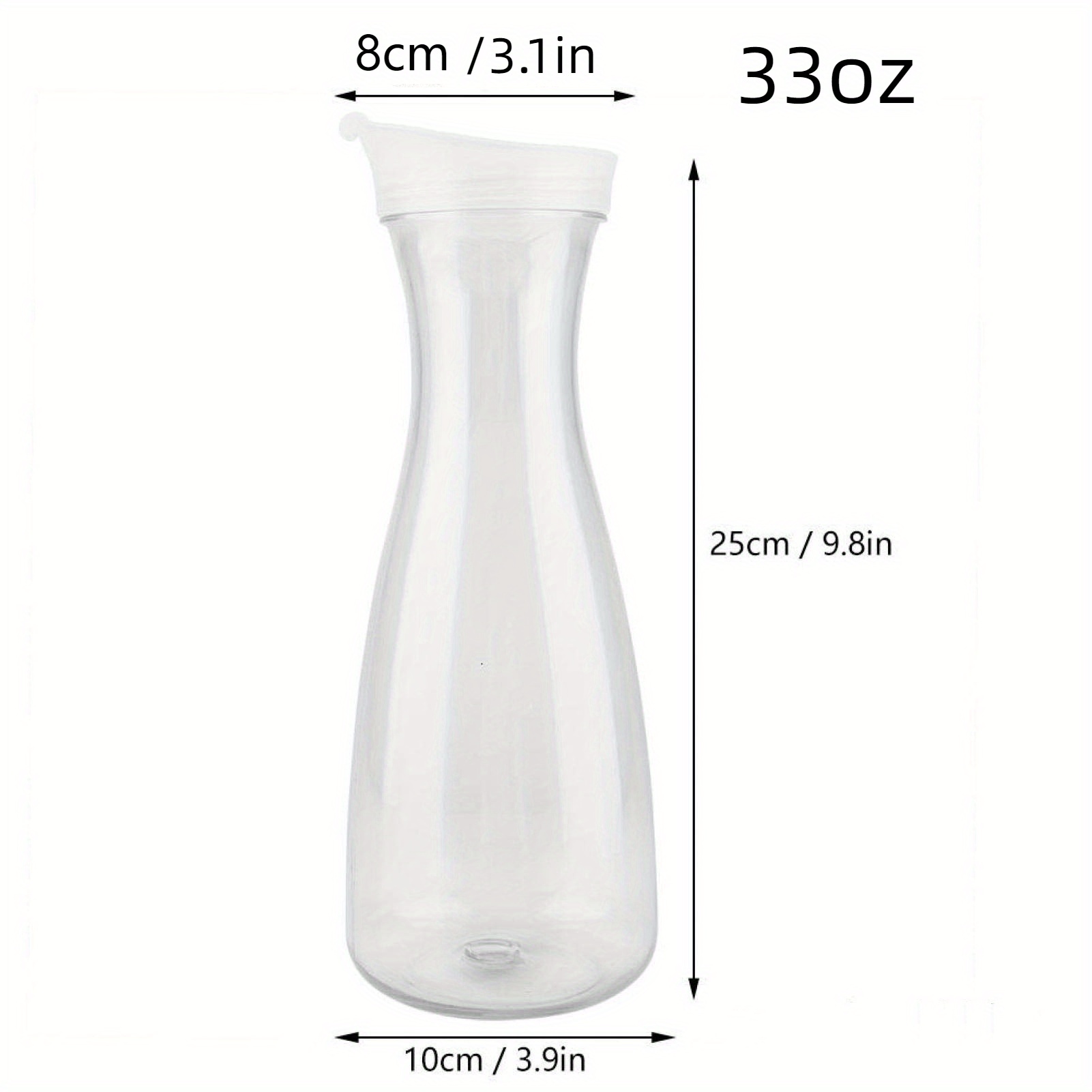 Plastic Pitchers, 52 oz Disposable Clear Water, Juice, Ice Tea Beverage  Carafes for Wedding, Birthday Party, Baby Shower & Other Occasions, 24 pcs  (24