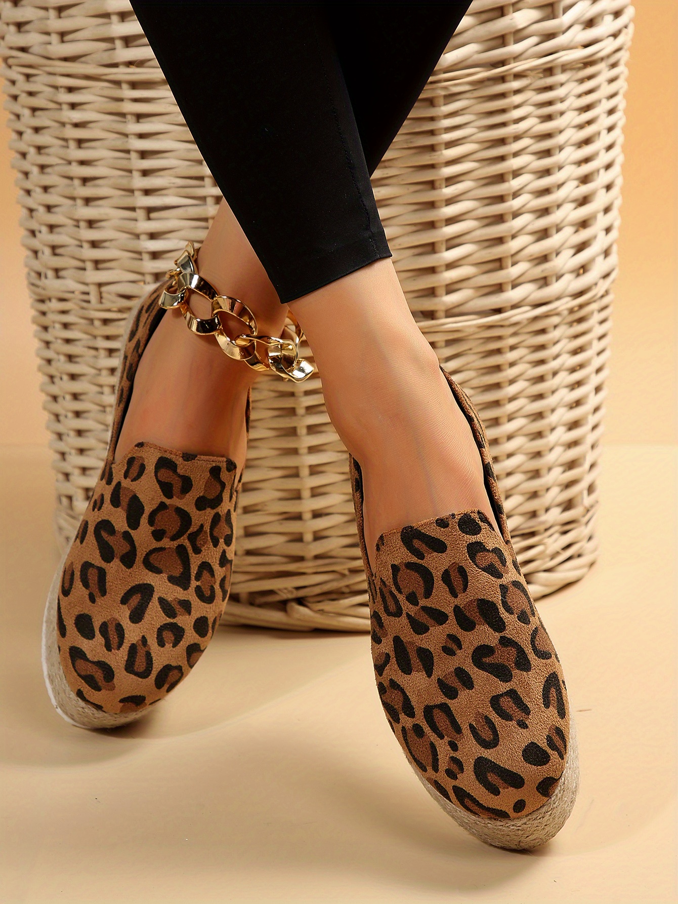 Womens leopard hot sale espadrilles