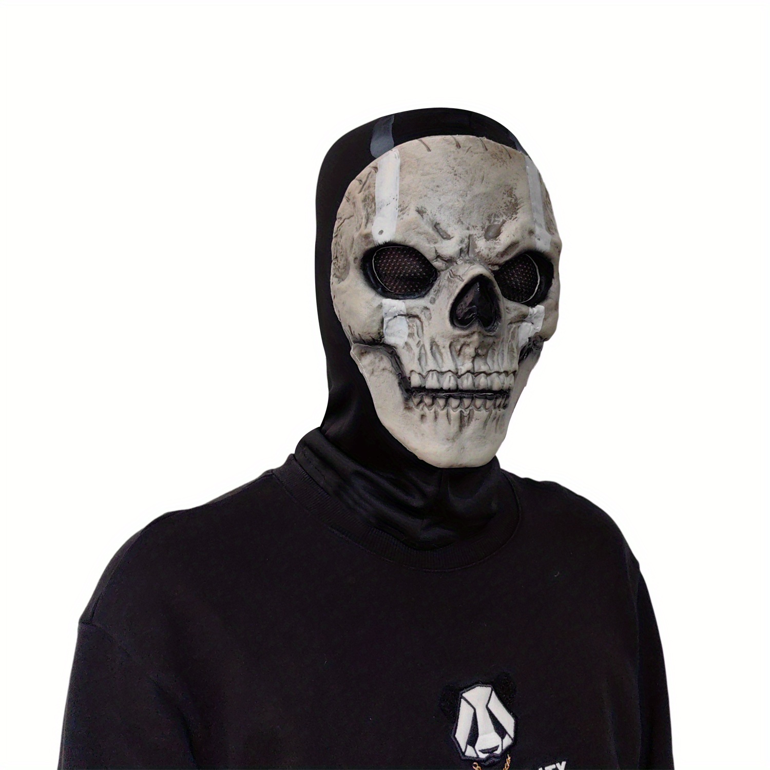 1pc Men's New Skull Ghost Face Mask, Halloween Cosplay Dress Up Mask, Skull  Full Face Mask Costume Mask,Call Duty Mask