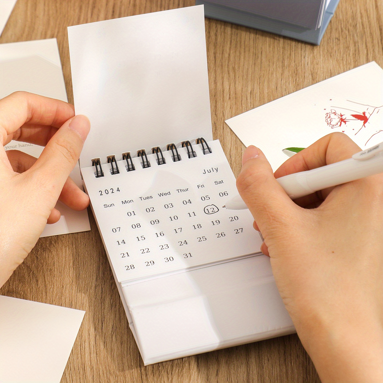 Mini Desk 2024 Small Standing Desk Calendars Temu