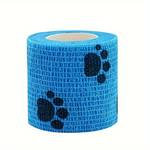 1Roll Paw Print Pet Bandage Self-adhesive Breathable Elastic Bandages Protection Dog Cat Sports Knee Cartoon Flexible Elastic Sports Tape Athletic Training Room Supplies