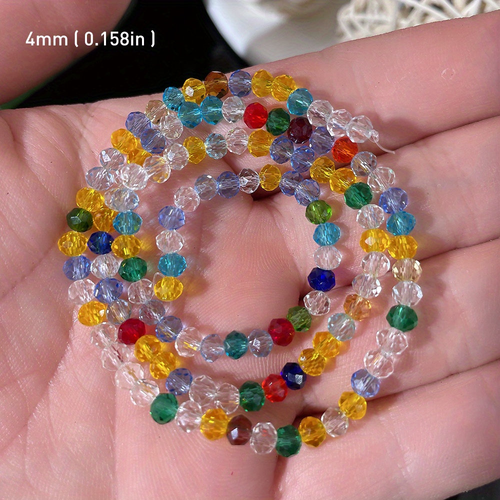 Flat Bead Color Series Crystal Glass Beads Mixed - Temu