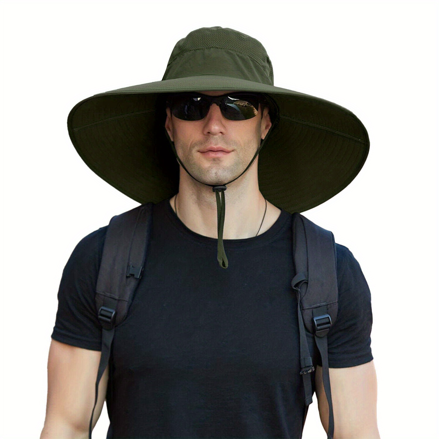 Super Wide Brim Sun Hat Men Upf50+ Uv Protection Waterproof - Temu United  Kingdom