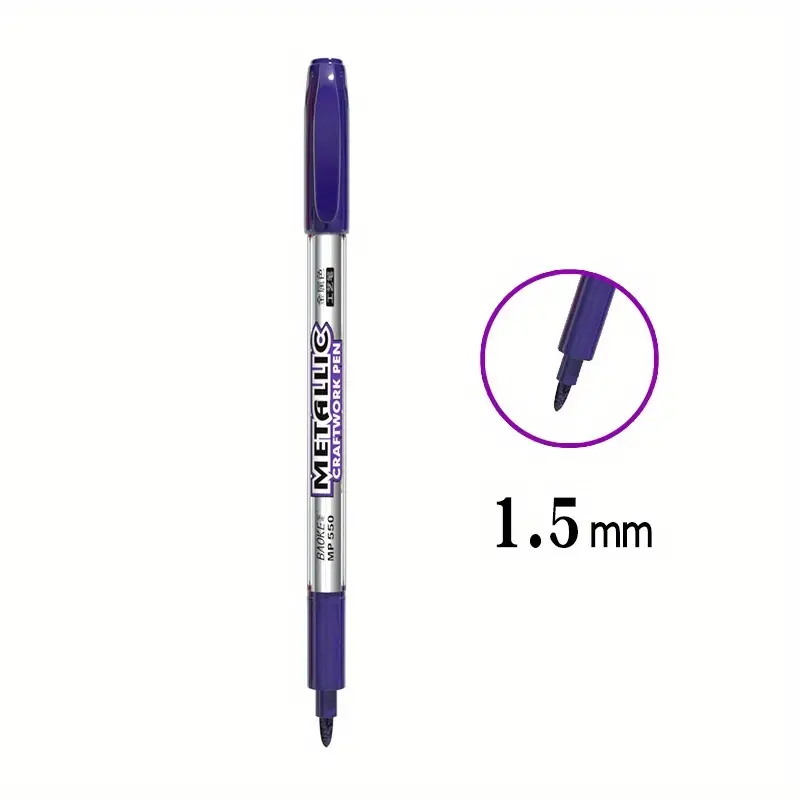 1/6 Color Metallic Permanent Markers: Waterproof Diy Pens - Temu