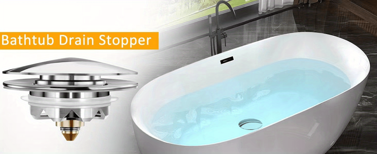 Universal Tub Stopper Bathtub Drain Plug Pop Up Tub Drain - Temu
