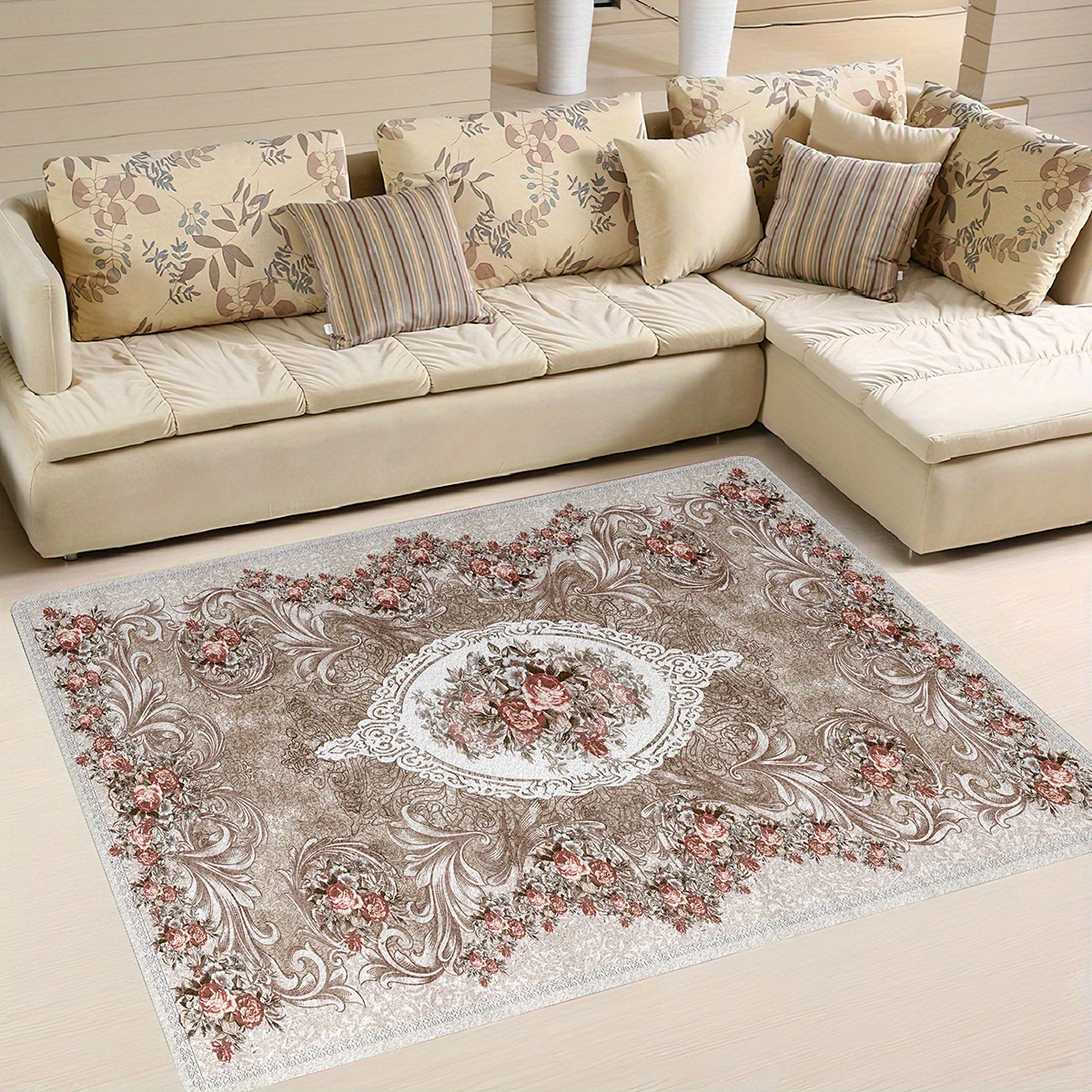 Floral Vintage For Temu Rugs Bedroom - Room Traditional Area Living