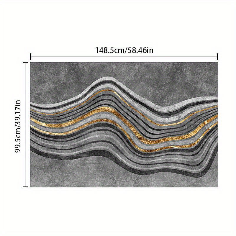 Soft Nordic Geometric Area Rug Non-slip Modern Abstract Floor Mat