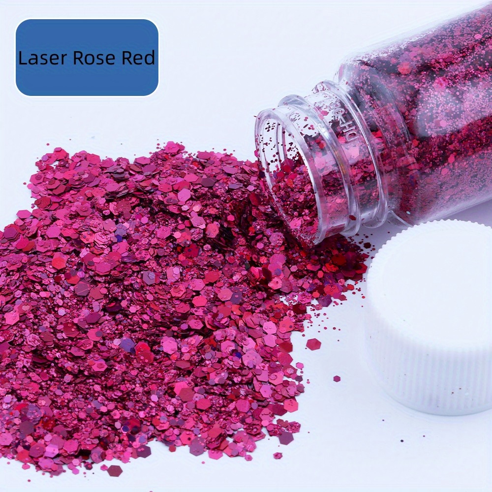 Pink Holographic Chunky Glitter for Resin Epoxy Crafts 