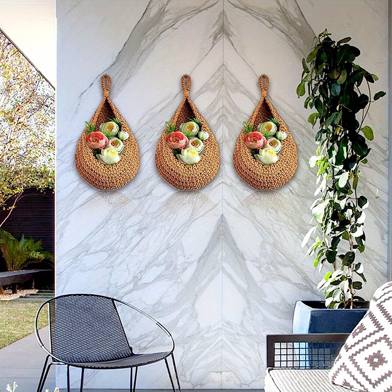 Hanging Wall Basket Teardrop Hanging Baskets Hanging Onion Basket Coat  Bohemian Storage Fruit Wall Hooks For Kitchen Wall Home Restaurant Storage  Gar - Imported Products from USA - iBhejo