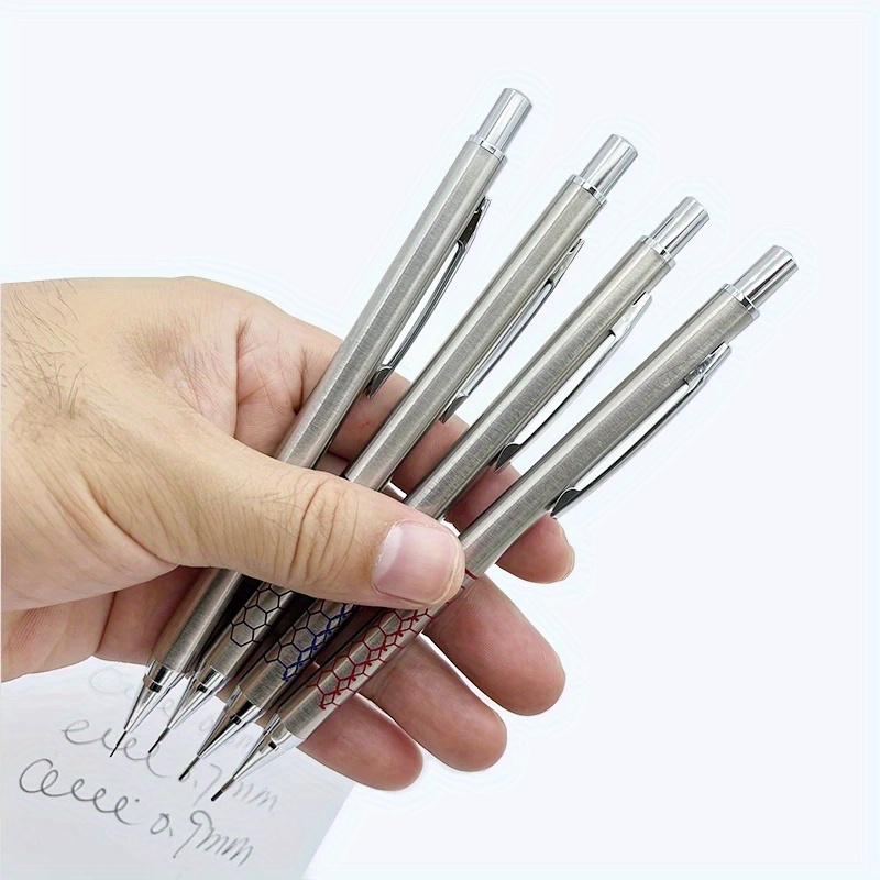 4ps Metal Mechanical Pencils Set With Lead Refills Drafting - Temu Saudi  Arabia