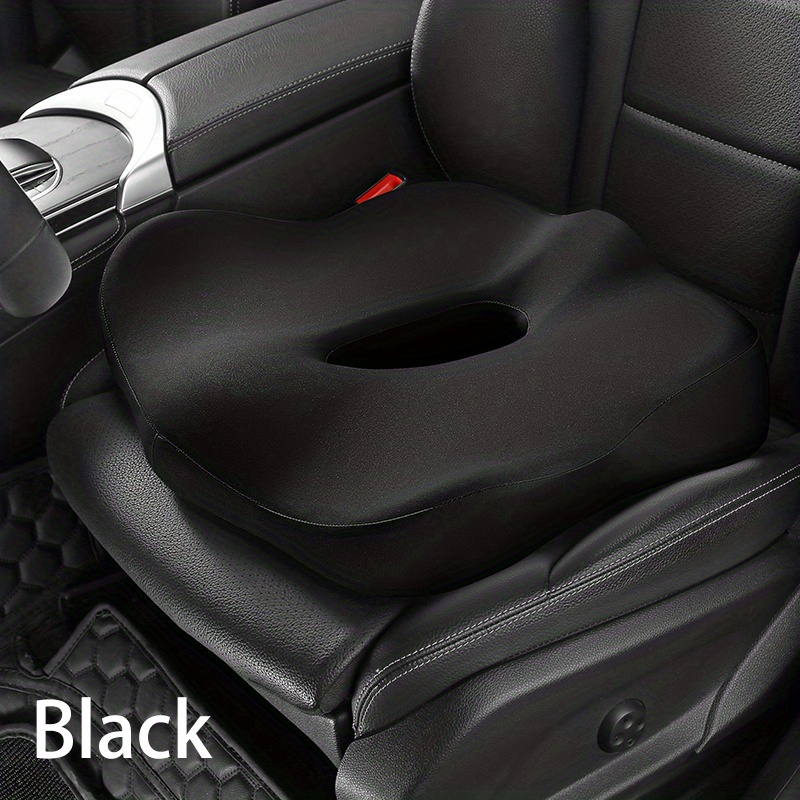 Car and Truck Seat Cushion - Memory Foam Wedge Chair Driving Pillow (Black)