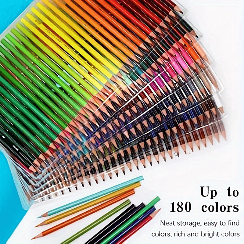180 Colored Pencil Set Adult Coloring Art Supplies Oily Soft - Temu