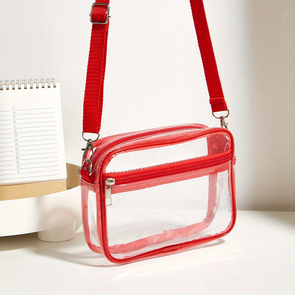 Bolso transparente de PVC para mujer, bolsa cruzada de cubo, de lujo, a la  moda, de alta calidad, 2 unids/set