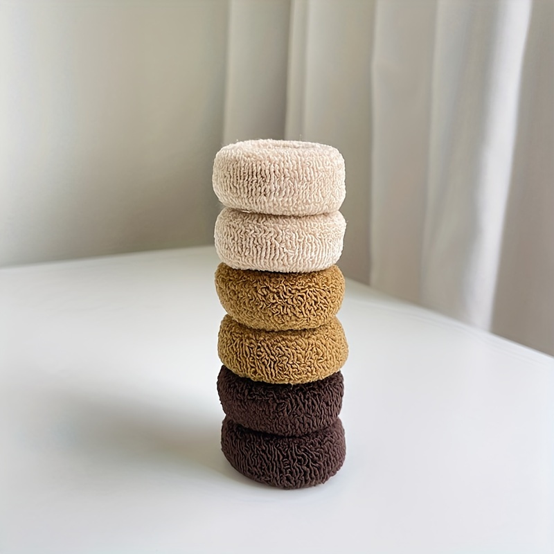 6pcs Elastic Hair Ties Premium Fabric Women's High Ponytail Low Ponytail Hair Band Headwear High Elastic Thickened Non-damaging Hair Tie Fashion Exquisite Hair Accessory Bulk Hair Clips