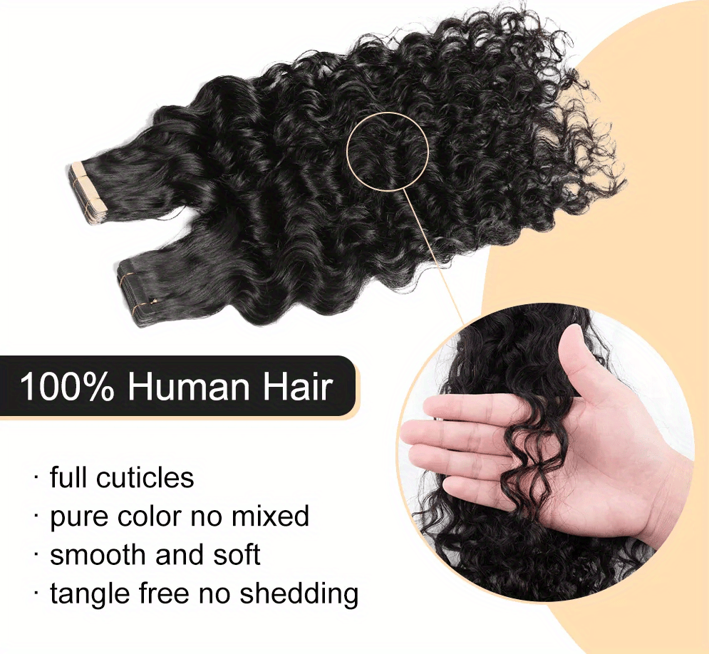 Kinky Curly Tape In Hair Extensions Adhesive Tape In Afro Curly Remy