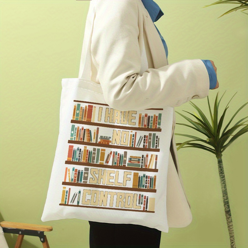 HA-EMORE Canvas Tote Bag Aesthetic Tote Bag Reusable Grocery Shopping Bag  Trendy School Tote Book Lover Tote