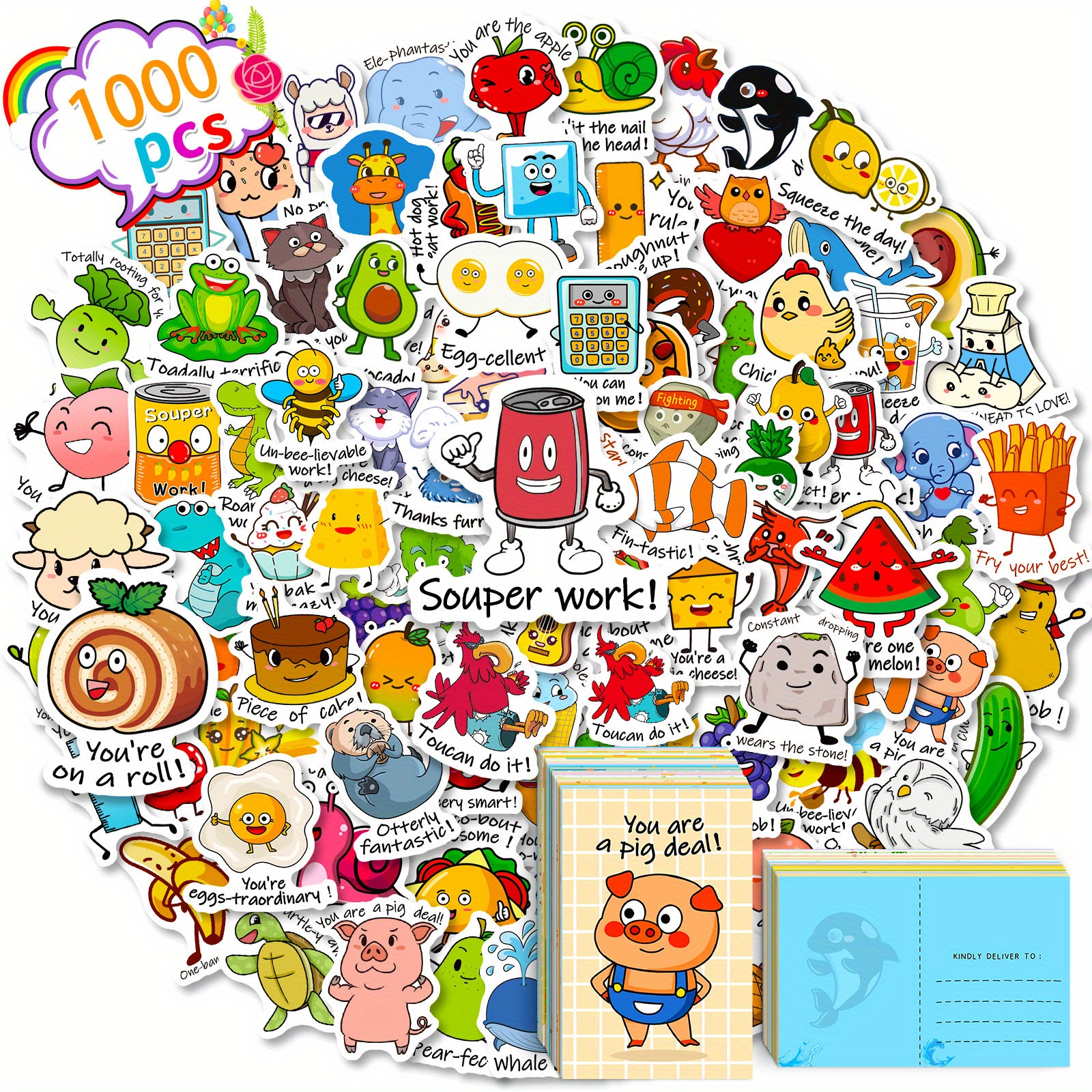 Cartoon Stickers Shiny Stickers Cute Stickers Children's - Temu