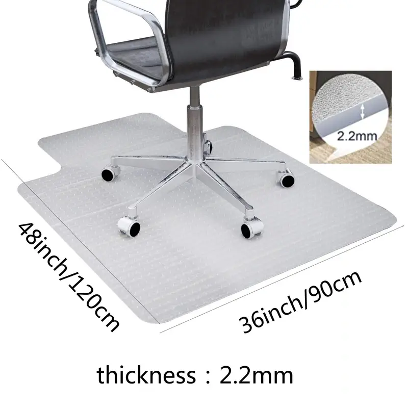 Strapazierfähige Bürostuhlmatte aus Kunststoff für Teppichschutz für Bürostühle