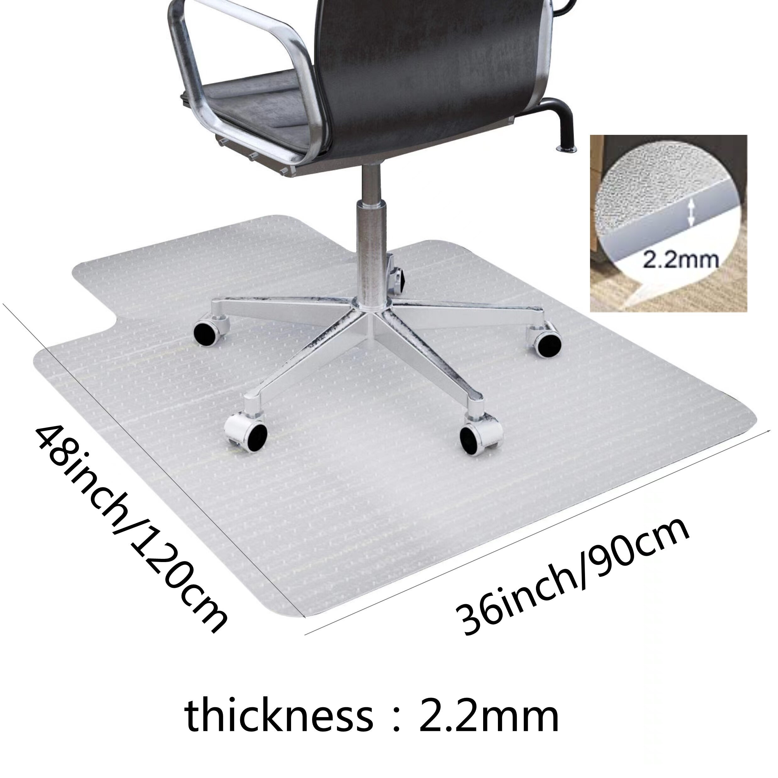  HWLL Protector de alfombra de pasillo para silla de escritorio,  alfombra de camino transparente de 0.059 in de grosor, cubierta protectora  de alfombra de vinilo de plástico resistente, alfombrilla para silla