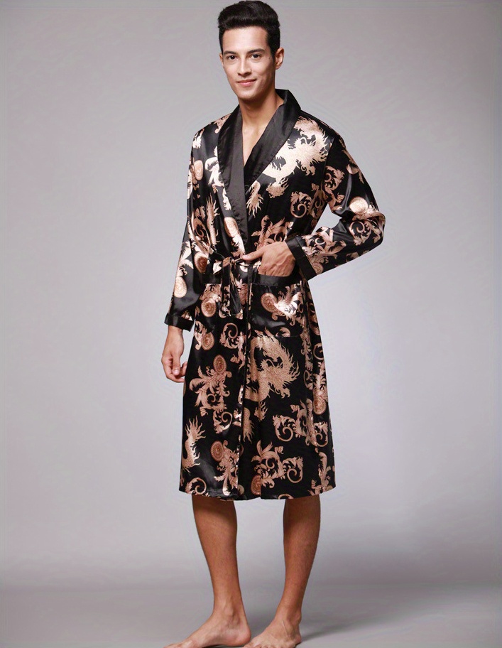 Men's Dragon Silk Satin Draped Long Pajama Pants – DressCulture