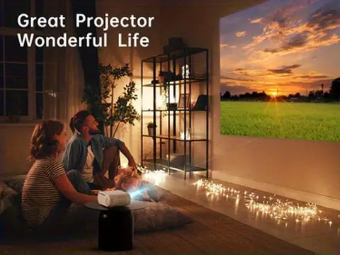 mini portable projector q11 home theater outdoor video 1080p supported compatible with smartphone laptop hdmi usb etc details 1