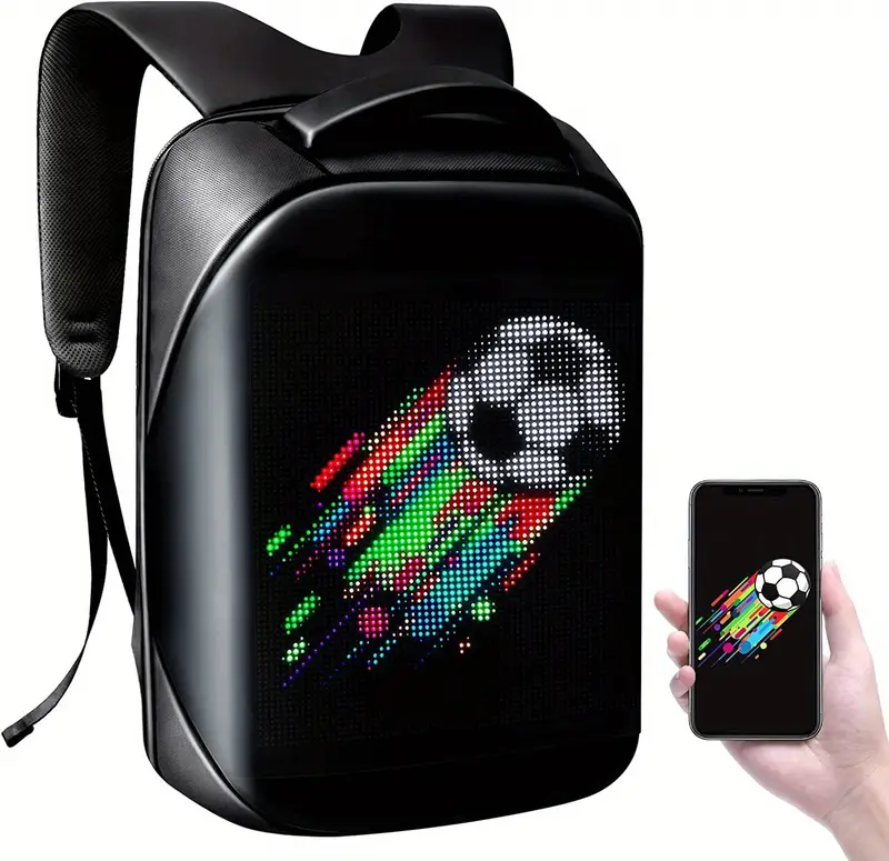 Led Backpack Programmable Full Color Screen Birthday Gift - Temu