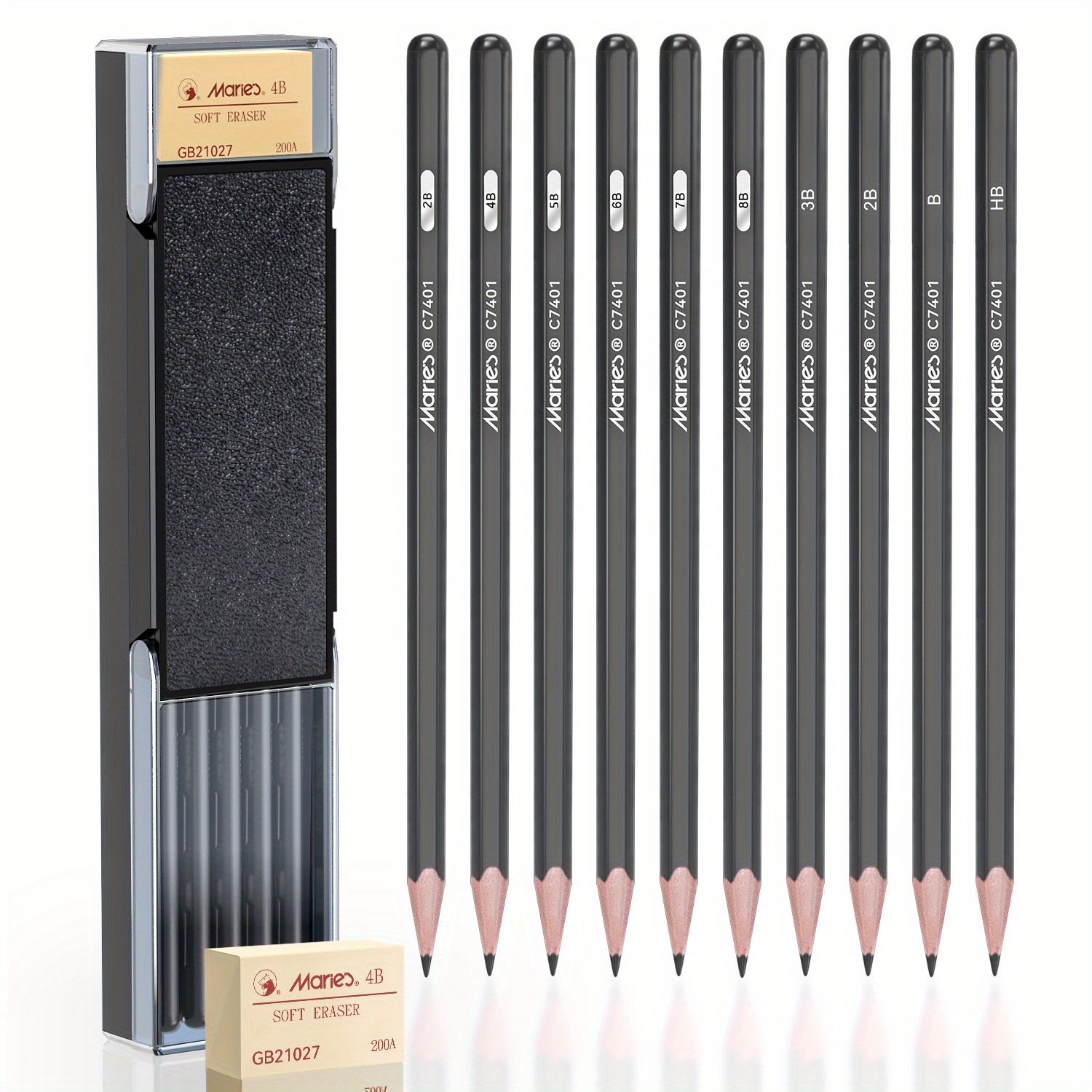 Pencil Charcoal Pencil B/2B/3B/4B/5B/6B/7B/8B/H - Temu Japan