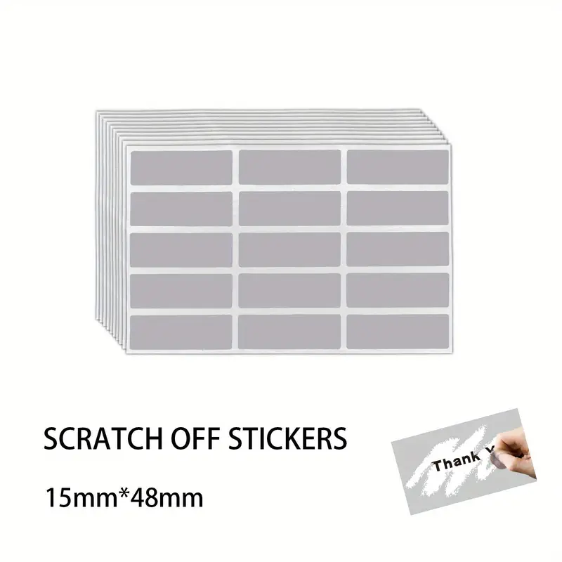 Self adhesive Scratch Label Stickers Scratch Off Label - Temu