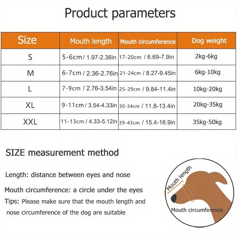 Dog Muzzle Large Dogs Dog Muzzles Biting Small Medium Large Temu