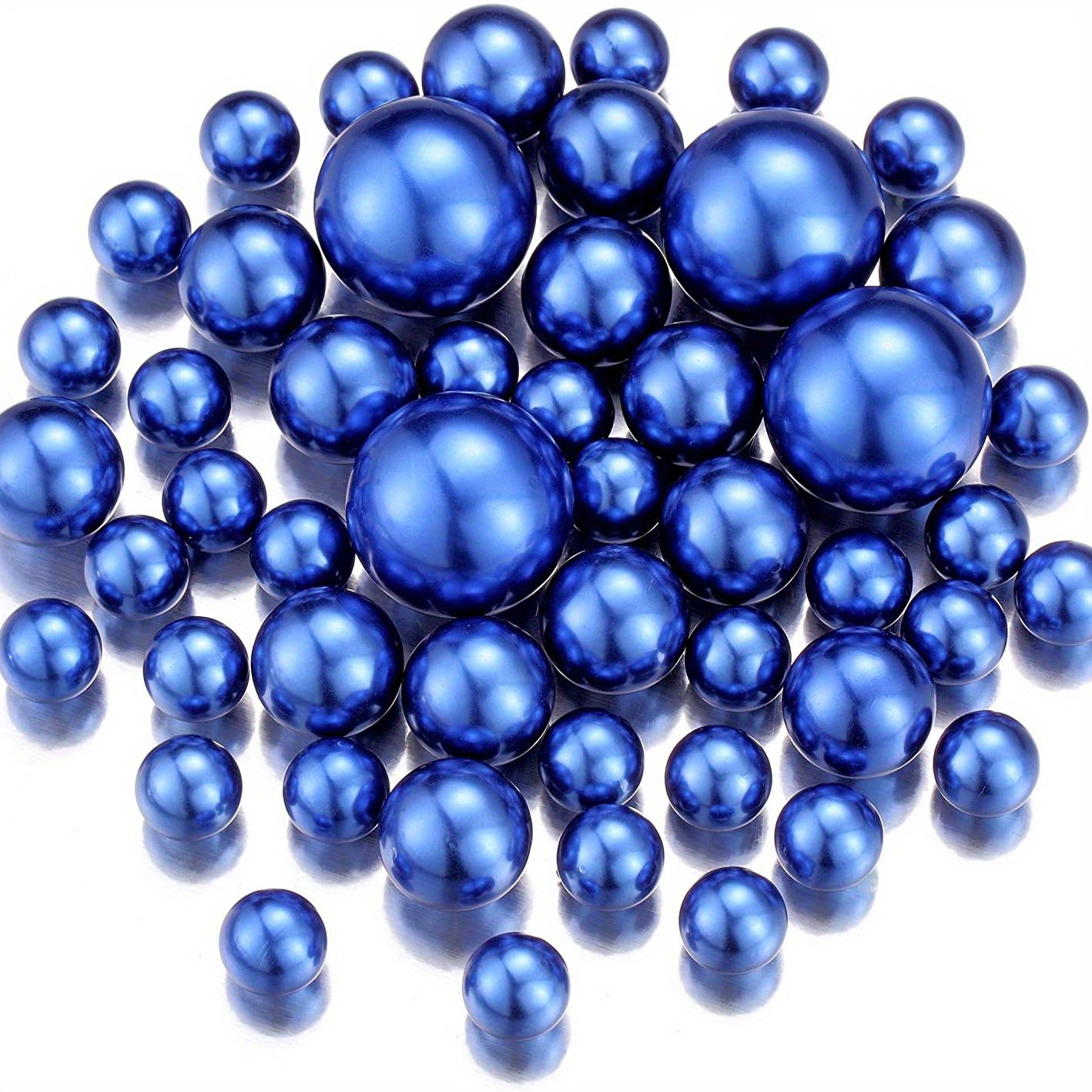 Niziky 500PCS 6mm Crafts No Hole Pearls, White/Blue Loose Pearls Beads  Without Holes, Round No Hole Pearls Vase Fillers, Pearls for Crafts,  Wedding