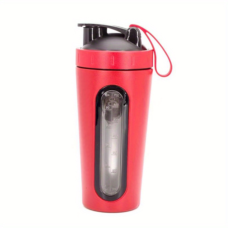 Stainless Steel Protein Shaker Bottle With Shaker Ball - Temu