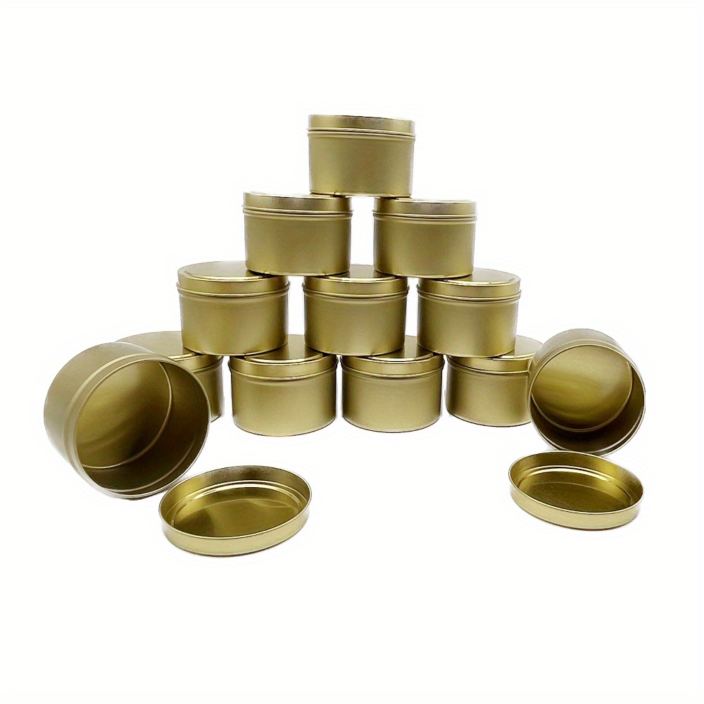 Golden Candle Jars (about 113.4 Grams) With Lids - Temu