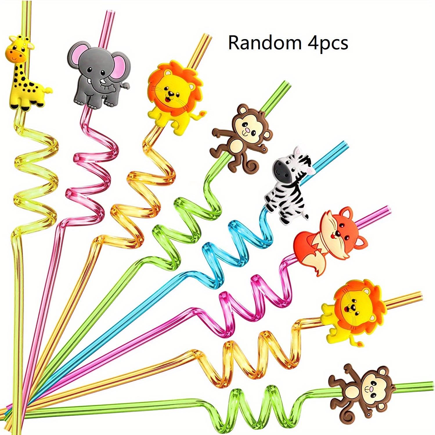 24 Pieces Reusable Dinosaur Straws Plastic Dinosaur Straws for Kids Safari  Jungle Dinosaur Theme Straws for Dinosaur Party Decoration Supplies