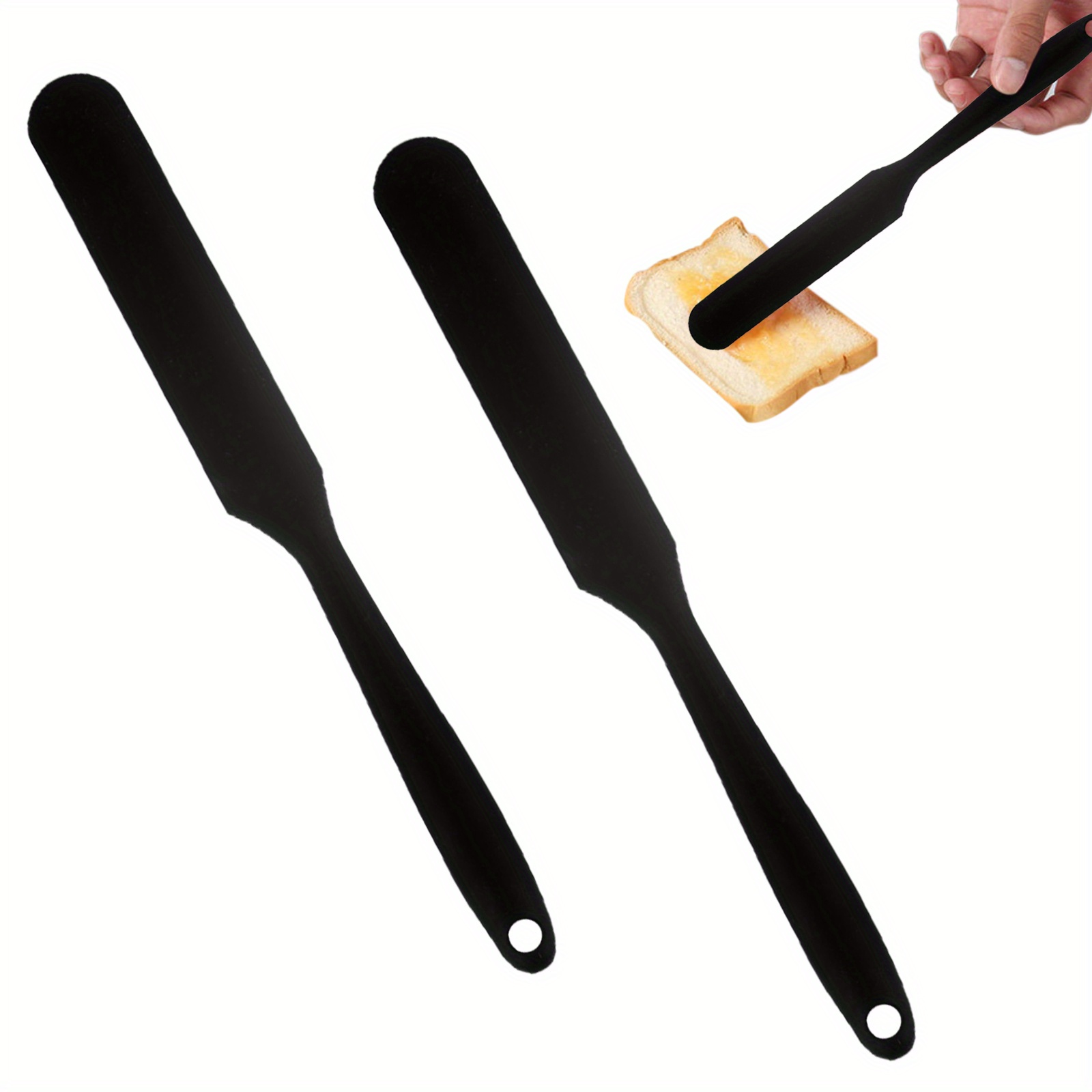 Long Handle Silicone Jar Spatula Kitchen Scraper Spatula Non - Temu