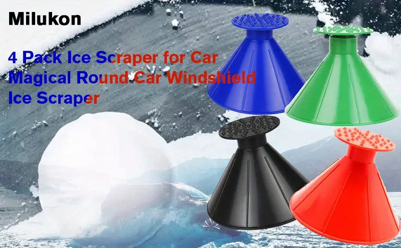Magical Ice Scrapers Car Windshield Round Snow Scraper - Temu