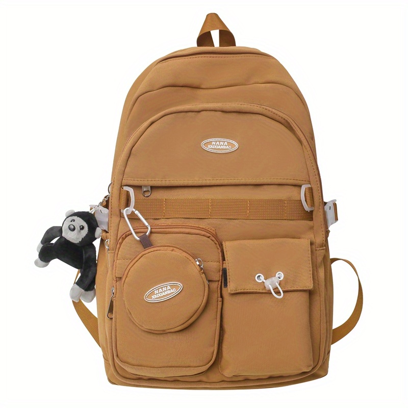 Muti-pocket Large Capacity Backpack, Heavy Duty Laptop Backpack, Casual  Preppy School & Travel Bag - Temu