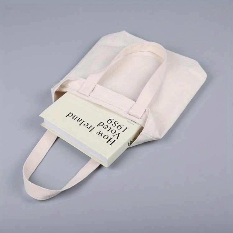 Minimalist Solid Color Canvas Bag Lightweight Versatile Temu