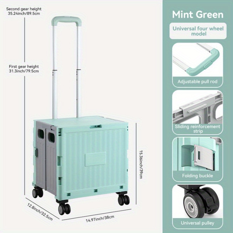 Plastic Small Storage Cart Portable Space Saving Organizer