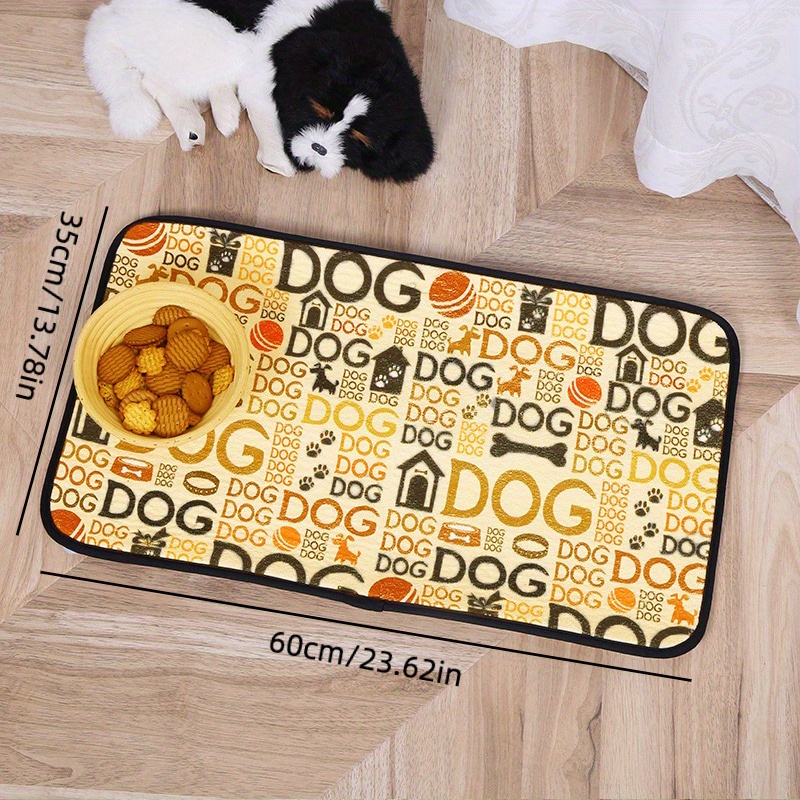 Non slip Waterproof Pet Food Mat Easy To Clean Absorbent - Temu