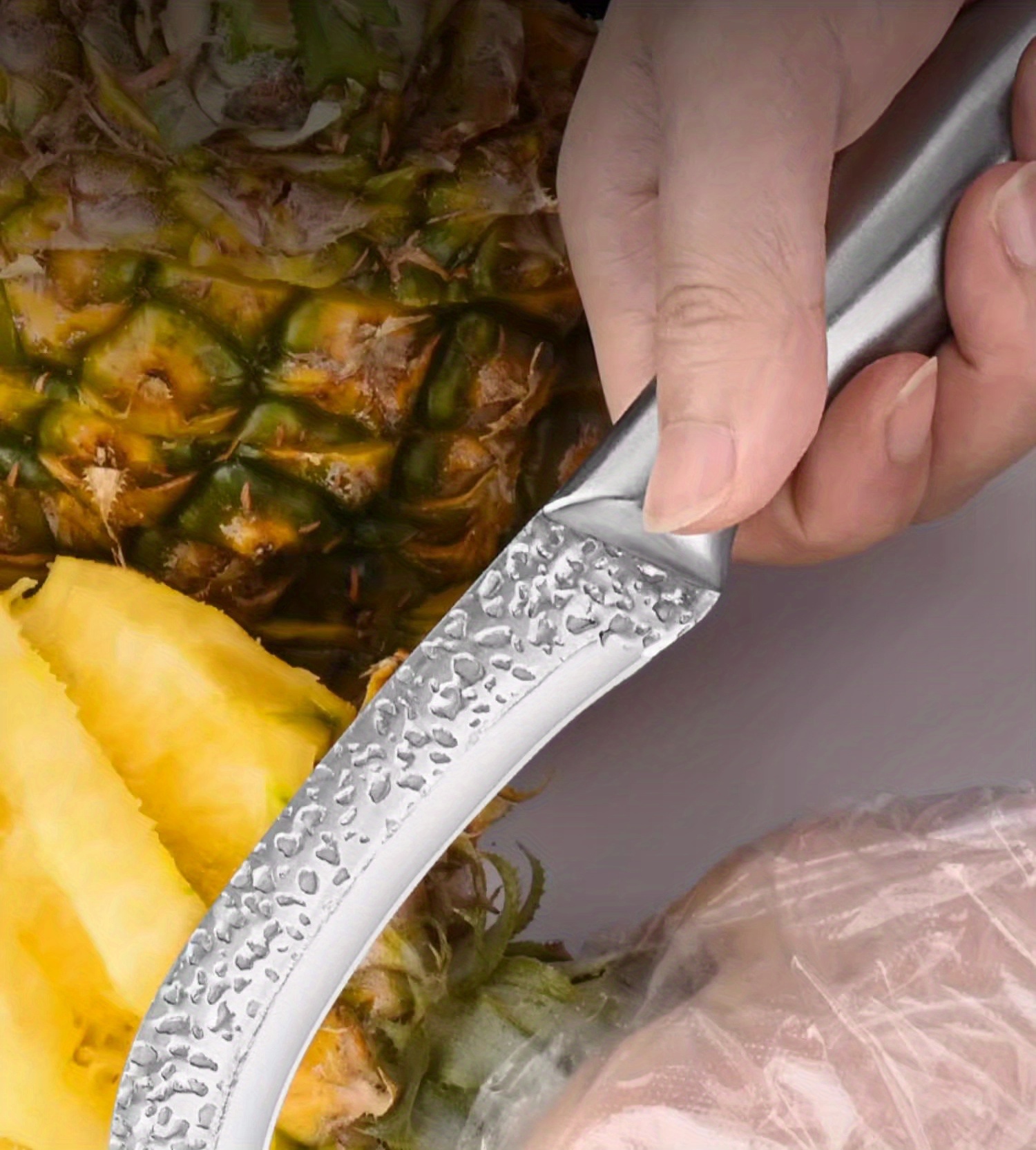 Bending Knife Fruit Knife Stainless Steel Pineapple Knife Mango Knife  Multi-functional Peeling Knife Roast Sausage Special Knife Cutting Hy9195 -  Temu