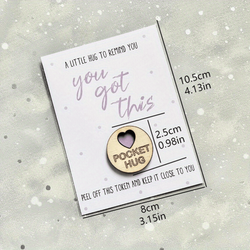Best Friend Pocket Hug Token - Stainless Steel Long Distance Friendship Gift For Women