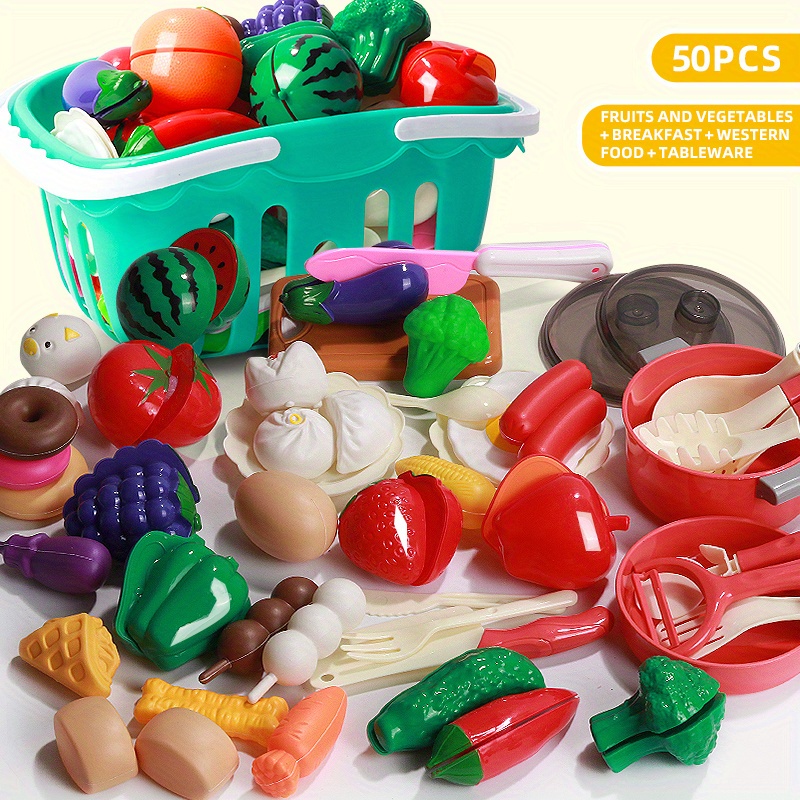 Fruit Cutting Toys Cut And Cut Children's Kitchen Toys Simulate Vegetables,  Fruit Pizza, Cake Basket Kids Play House Kitchen Toy Sets, Creative And Fun  Gifts For Kids - Temu