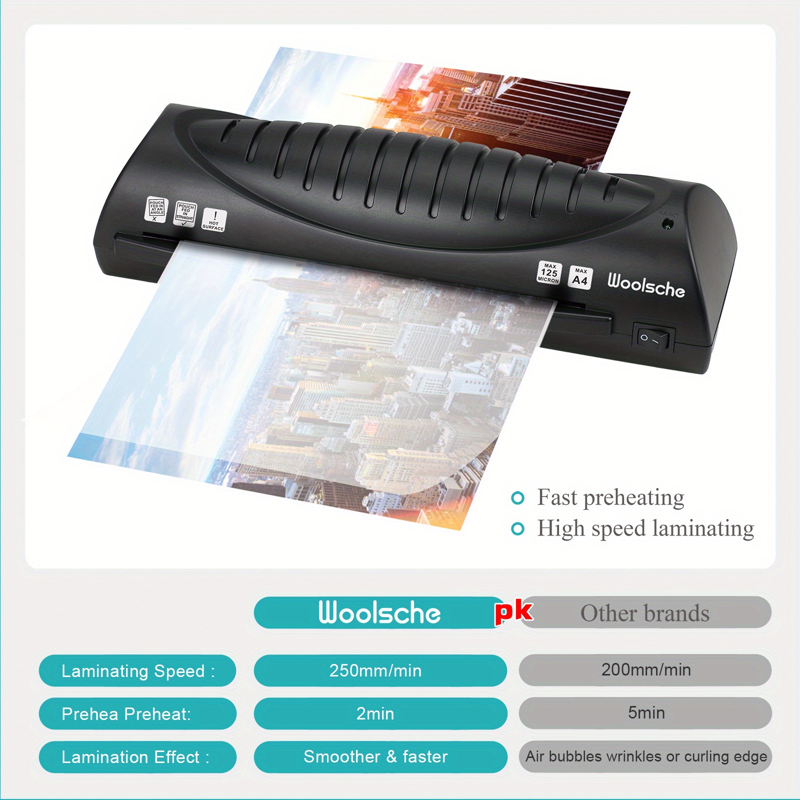 4 in 1 Personal Desktop Laminator: A4 Laminator Machine With - Temu