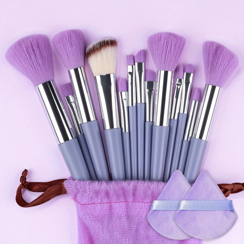 15pcs Set Brochas Maquillaje Suaves Esponjosas Profesionales - Temu